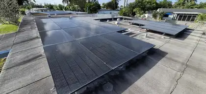 DEPI Solar panels staged for a Florida installation, Miami