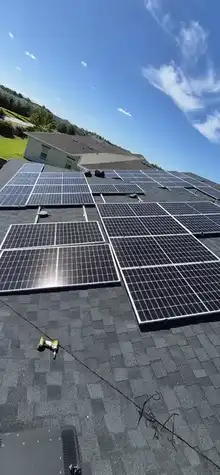 Solar panels being installed on a Florida rooftop by DEPI Solar