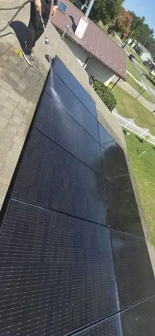 DEPI Solar technician reviewing wiring and connections, Florida